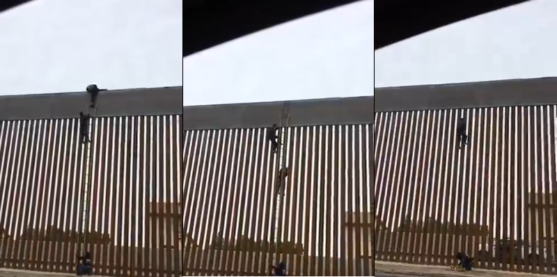 imigrante pulando muro nos estados unidos fronteira