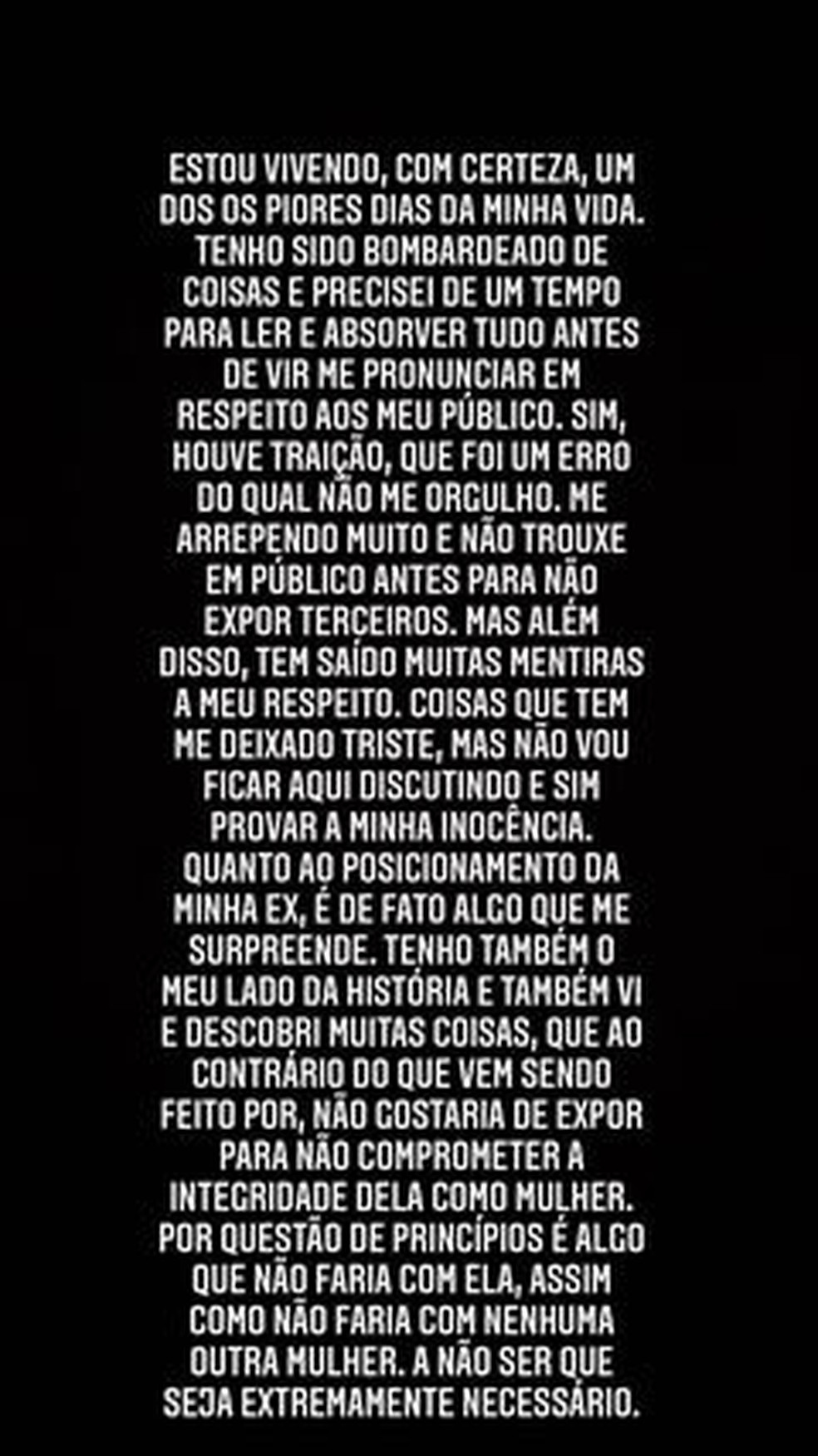 Nego do Borel se manifesta aps acusaes de Duda Reis Foto ReproduoInstagram