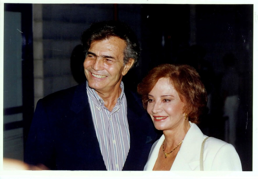 Tarcsio Meira e Glria Menezes na novela Torre de Babel 1998 Foto Acervo Grupo Globo
