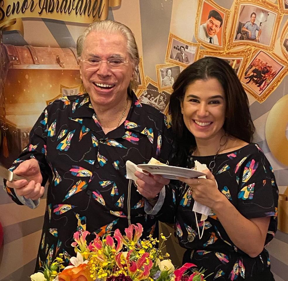 Renata Abravanel ao lado do pai Silvio Santos Foto ReproduoInstagram