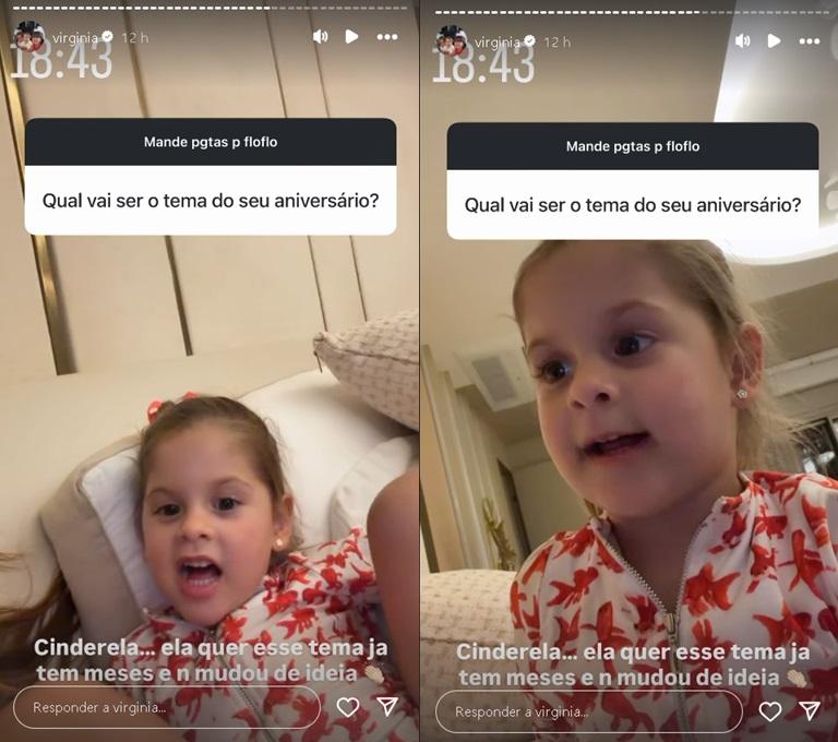 Stories de Virginia - Foto ReproduoInstagram virginia