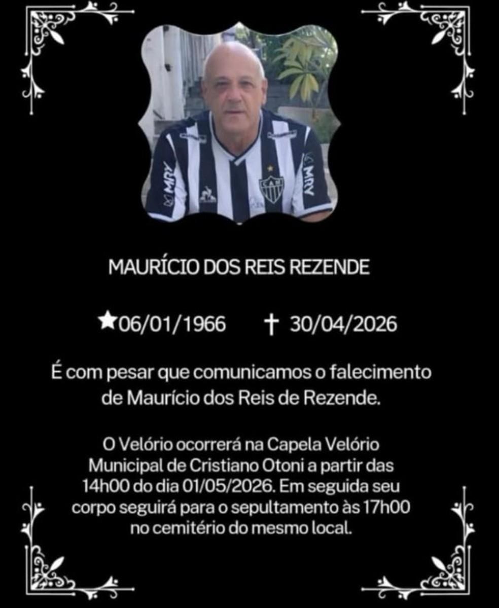 Maurcio dos Reis Rezende de 60 anos morreu em um capotamento na BR-040 em Caranda Foto Redes Sociais